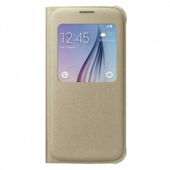 Чехол для Samsung Galaxy S6 S-View Cover (EF-CG920BFE), Gold в Махачкале