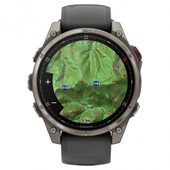 Умные часы Garmin Fenix 8 PRO, 51 мм, AMOLED, Sapphire, Titanium with Graphite/Black Silicone Band 010-03199-10 в Махачкале