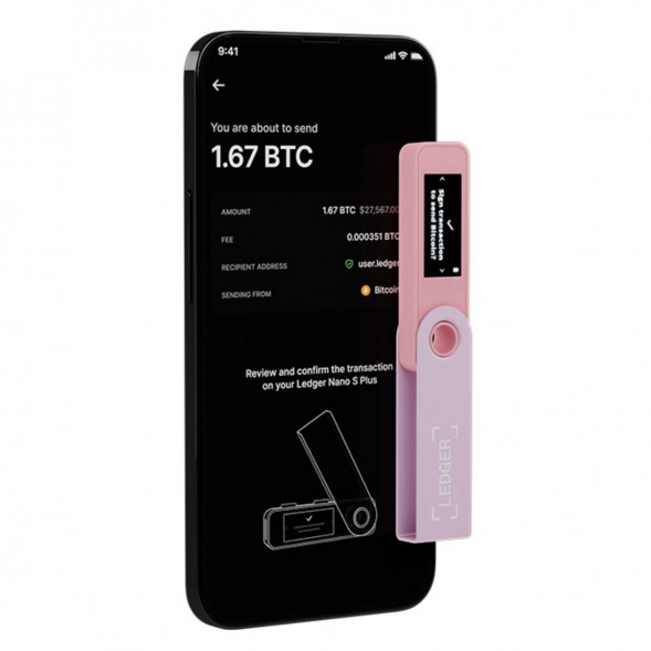 Криптокошелек Ledger Nano S Plus 1 шт., Pastel Pink в Махачкале