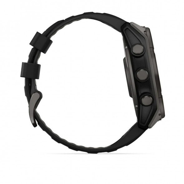 Умные часы Garmin Fenix 8, 51 мм, Solar, Sapphire Carbon Gray DLC Titanium with Black/Pebble Gray Silicone 010-02907-10 в Махачкале
