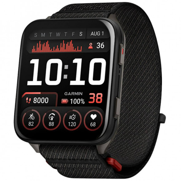 Умные часы Garmin Venu X1 Black с чёрным нейлоновым ремешком ComfortFit 010-02980-02 в Махачкале