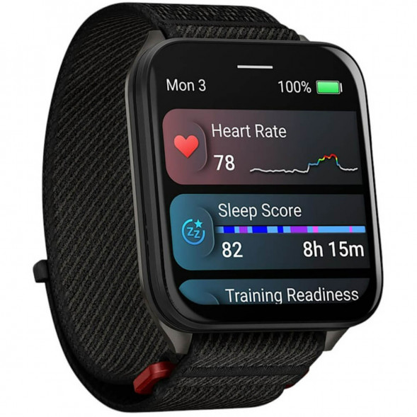 Умные часы Garmin Venu X1 Black с чёрным нейлоновым ремешком ComfortFit 010-02980-02 в Махачкале