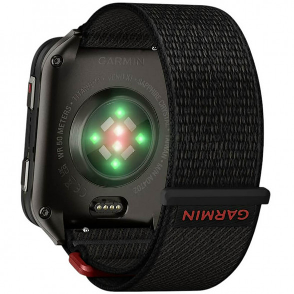 Умные часы Garmin Venu X1 Black с чёрным нейлоновым ремешком ComfortFit 010-02980-02 в Махачкале