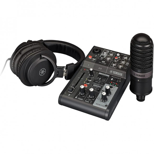 Микшер для стриминга Yamaha AG03MK2 LSPK Live Stream Black с аксессуарами в Махачкале