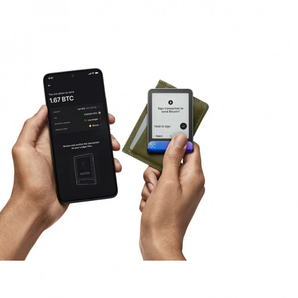 Аппаратный криптокошелек Ledger Flex+Recovery Key, Neptune Blue в Махачкале