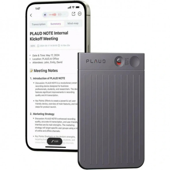Диктофон Plaud Note NB-100 ChatGPT 64ГБ, Black в Махачкале