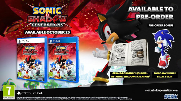Игра Sonic x Shadow Generations Day One Edition [PS4, русские субтитры] в Махачкале