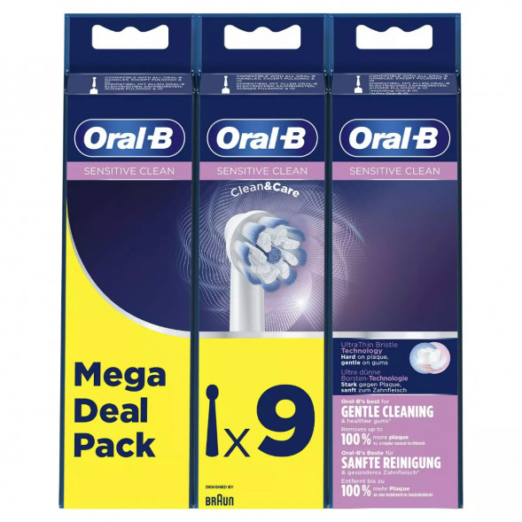 Насадки на зубные щетки Oral-B Sensitive Clean, 9 шт. в Махачкале