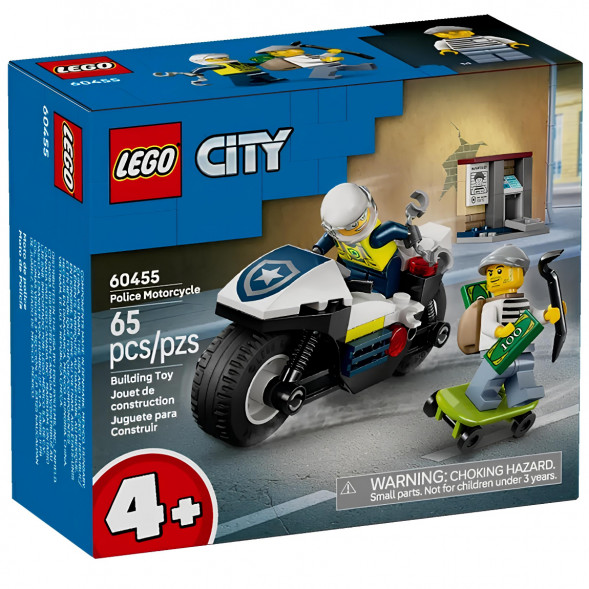 Конструктор LEGO City 60455 Полицейская погоня на мотоцикле в Махачкале