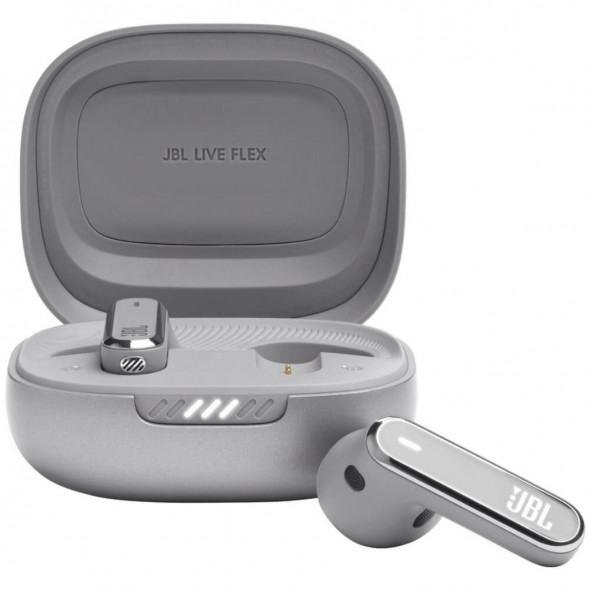 Беспроводные наушники JBL Live Flex, серебристый в Махачкале