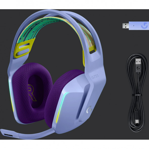 Игровая гарнитура Logitech G733 RGB Lightspeed Wireless, сиреневый в Махачкале