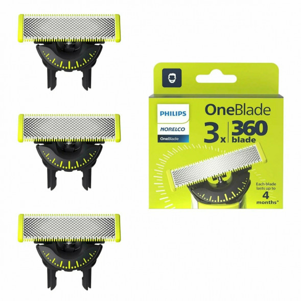 Сменные лезвия Philips OneBlade 360 QP430/50, 3 штуки в Махачкале