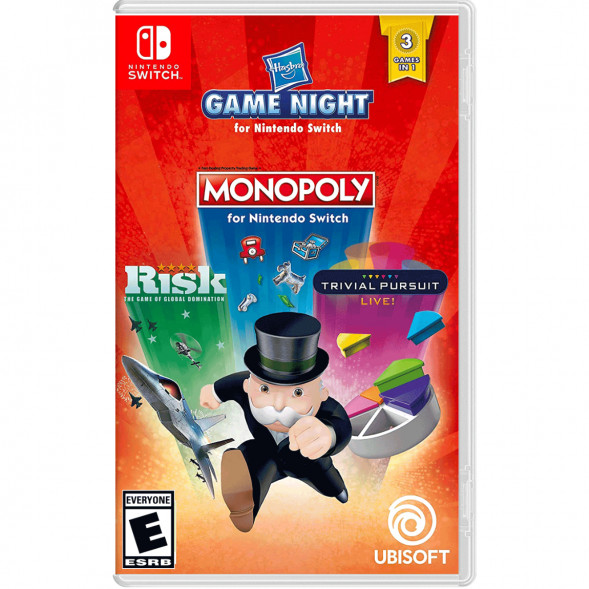 Игра Hasbro Game Night: Monopoly+Risk+Trivial Pursuit [Nintendo Switch, русские субтитры] в Махачкале
