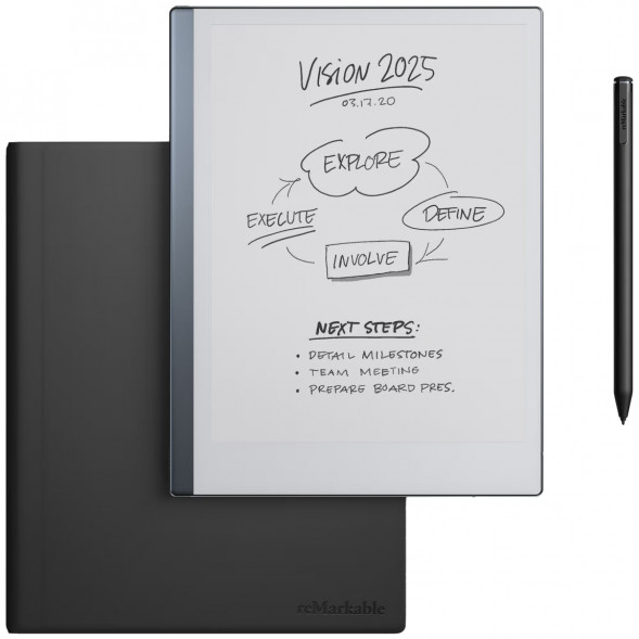 Графический планшет reMarkable 2 со стилусом Marker Plus и чехлом Book Folio черный (RM115) в Махачкале