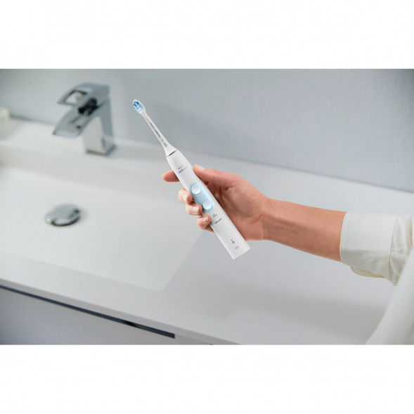 Электрическая звуковая зубная щетка Philips Sonicare ProtectiveClean 4500, White в Махачкале