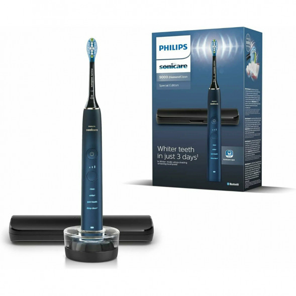 Электрическая звуковая зубная щетка Philips Sonicare DiamondClean 9000 HX9911/88, темно-синий в Махачкале