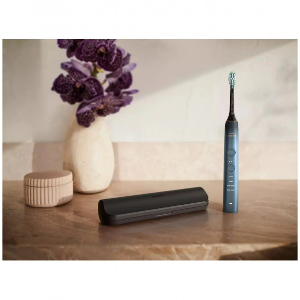 Электрическая звуковая зубная щетка Philips Sonicare DiamondClean 9000 HX9911/88, темно-синий в Махачкале
