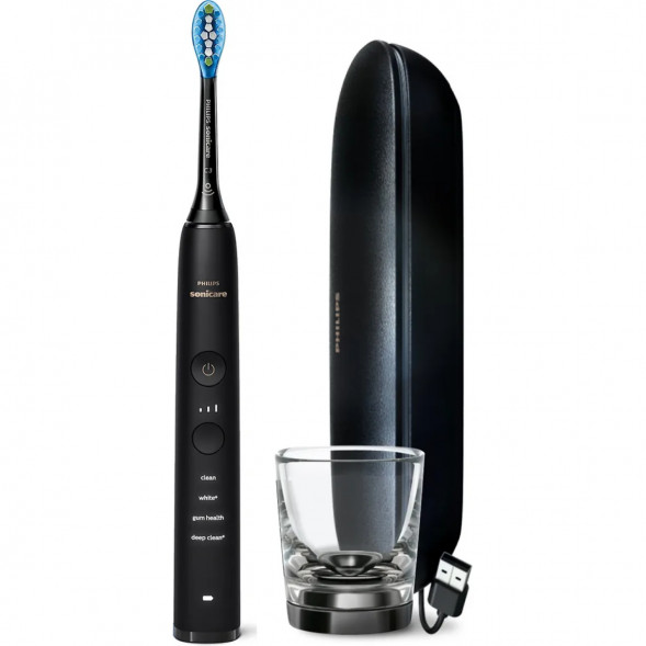 Электрическая зубная щетка Philips Sonicare Diamond Clean 9000 с USB-футляром и зарядным стеклом HX9911/09 в Махачкале