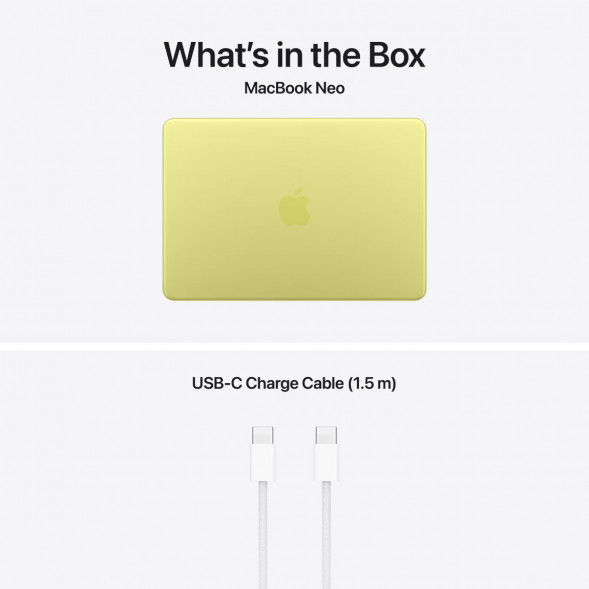 Ноутбук Apple MacBook Neo MHFE4 (A18 Pro 5-Core GPU, 8/512GB), Желтый/Citrus в Махачкале