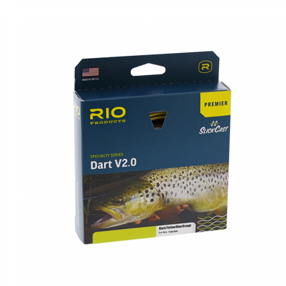 Леска RIO Premier Dart V2.0 Float WF7F/S3, Black/Yellow/Blue/Orange в Махачкале