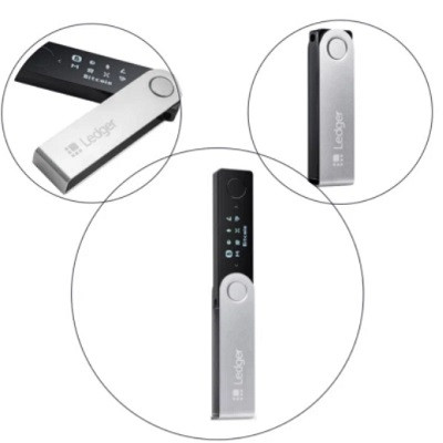 Аппаратный криптокошелек Ledger Nano X with $20 in Bitcoin , черный в Махачкале