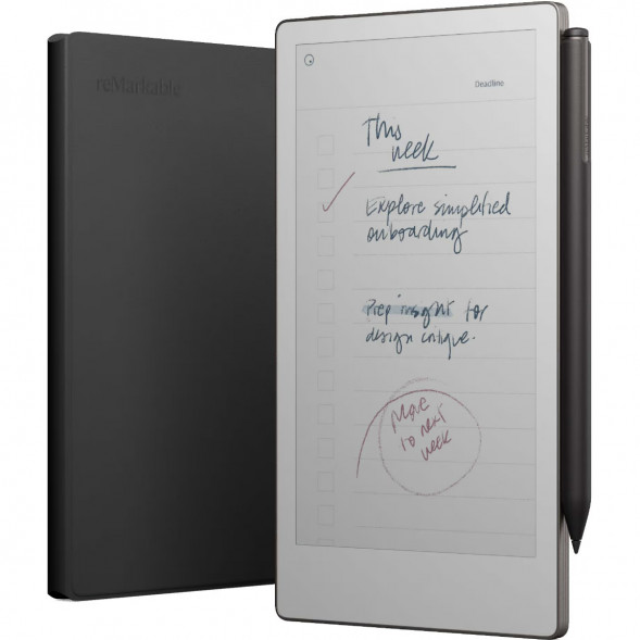 Графический планшет reMarkable Paper Pro Move + Стилус MarkerPlus + Чехол BookFolio Premium Leather, Black в Махачкале