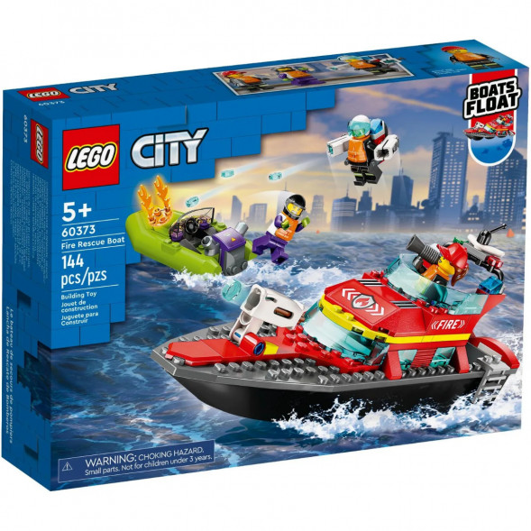 Конструктор LEGO City 60373 &amp;quot;Пожарно-спасательная лодка&amp;quot;, 144 деталей в Махачкале