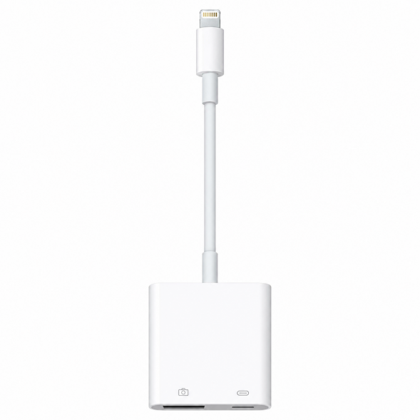 Разъем Apple Lightning - USB/Lightning, белый в Махачкале